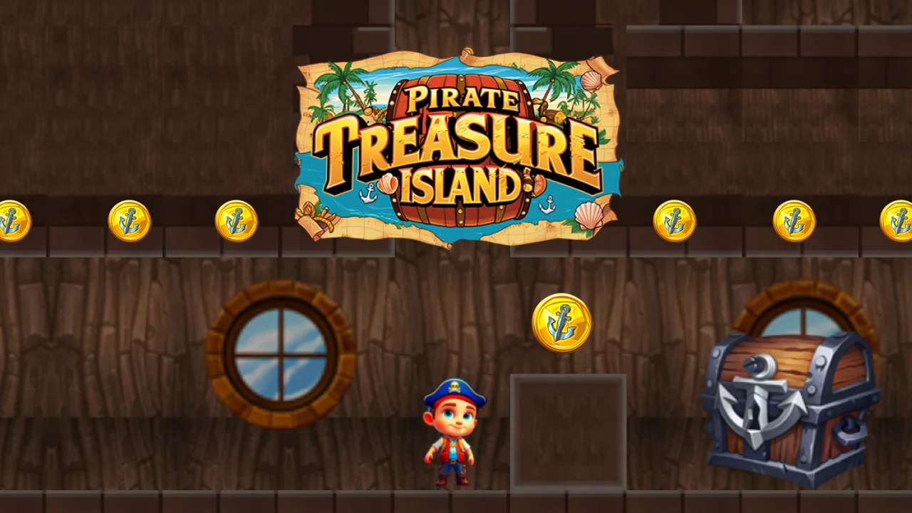 Pirate Treasure Island Banner